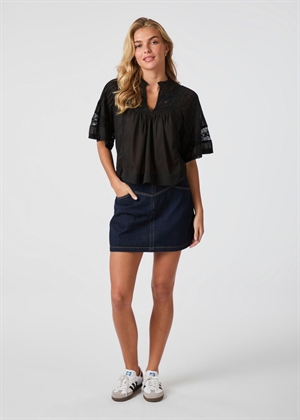 Siama s voile bluse Sort Neo Noir 